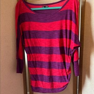 FINAL MARKDOWN Express Striped Long Sleeve Top medium